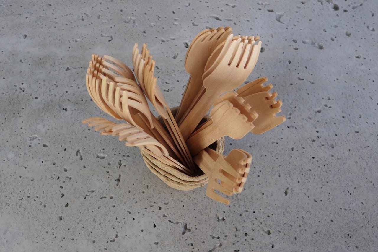 Widelec drewniany/ekologiczne sztućce 25 sztuk Marka EkoParty