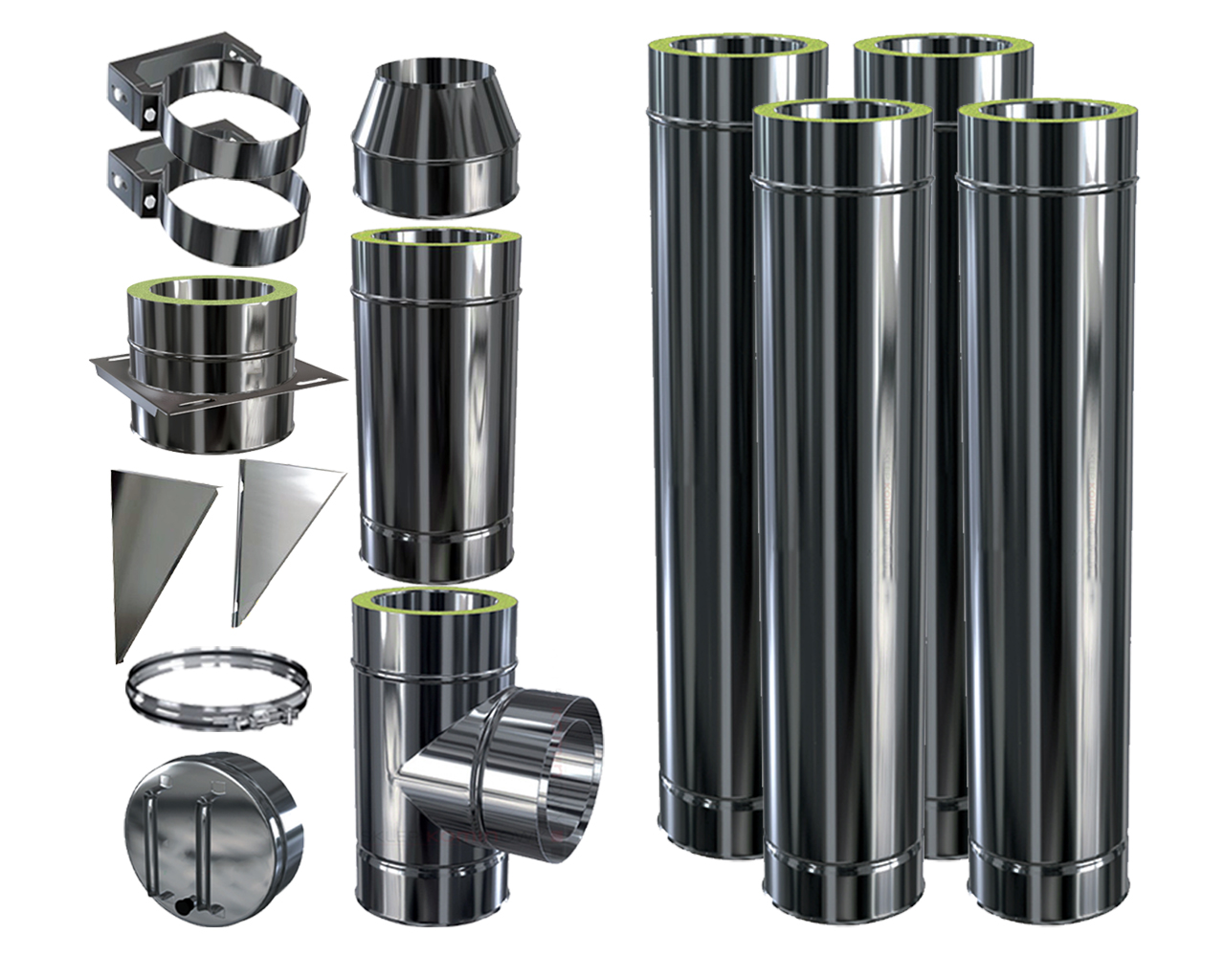 Komin 5 m Dwuścienny ZEWNĘTRZNY Fi 160 Z KWASÓWKI IZOLOWANY PIEC NA PELLET