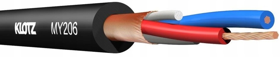 KABEL PRZEWÓD MIKROFONOWY KLOTZ MY206SW CZARNY Złącza brak końcówek