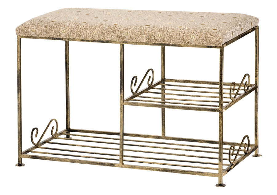 ŁAWKA METALOWA DO PRZEDPOKOJU - PÓŁKA SIEDZISKO 70