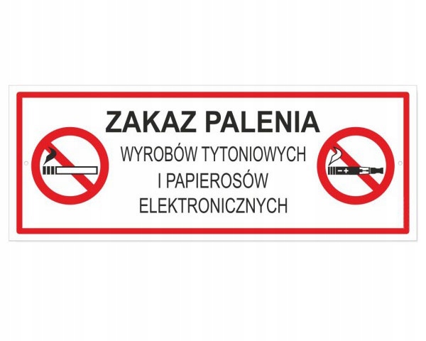 

Naklejka Zakaz Palenia Papierosów I Elektronicznyc