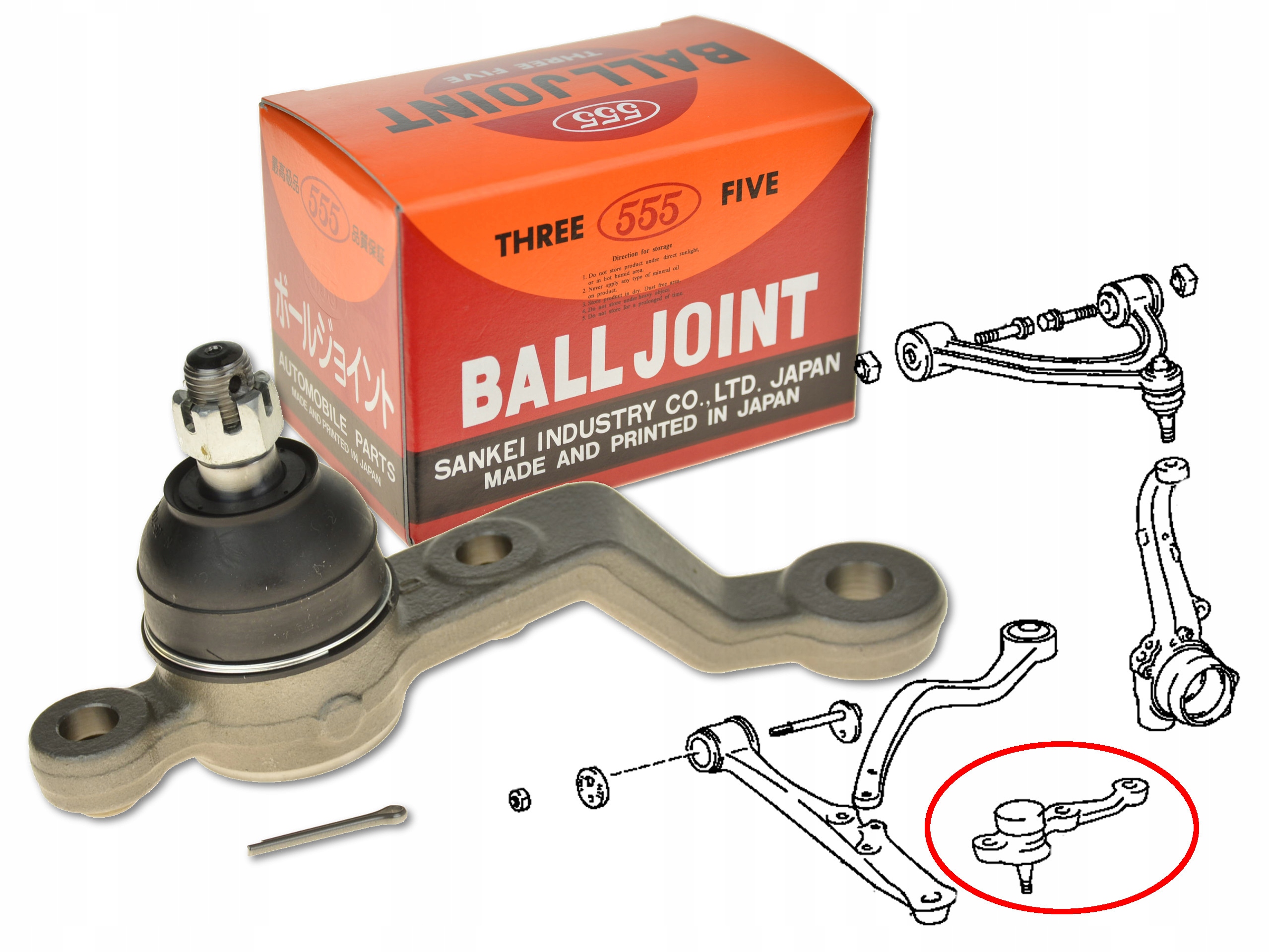 SB-T286L - LEXUS GS430 97-05 РЫЧАГ УПРАВЛЕНИЯ ПЕРЕДНИЙ НИЖНИЙ L