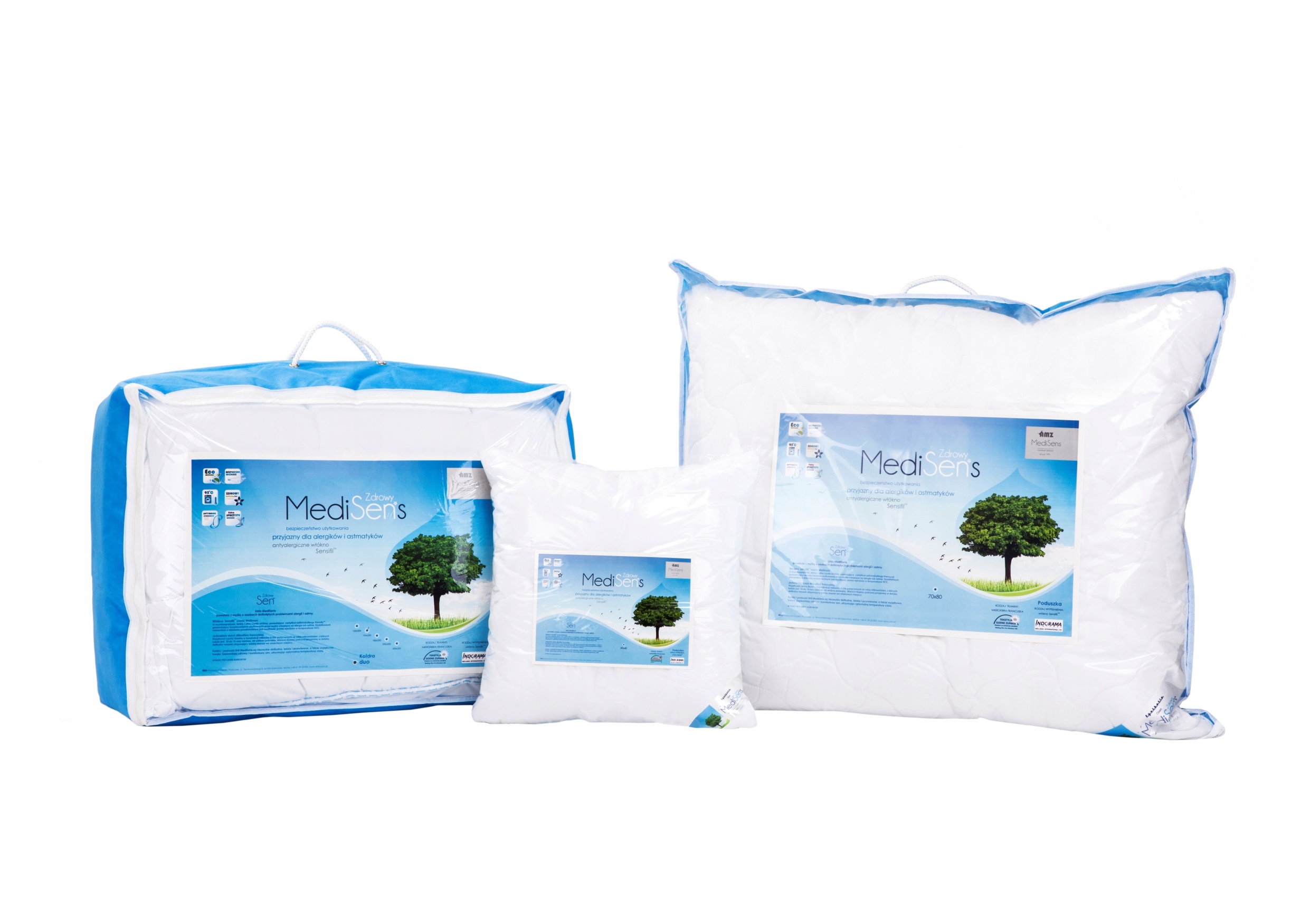 Poduszka alergików astmatyków AMZ MediSens 40x40 Długość 40 cm