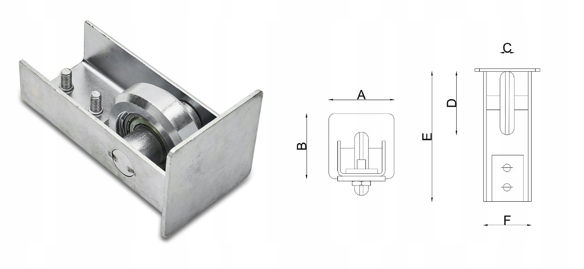 WÓZEK WÓZKI ROLKI DO BRAM BRAMY PRZESUWNEJ 70x70 Marka WDB