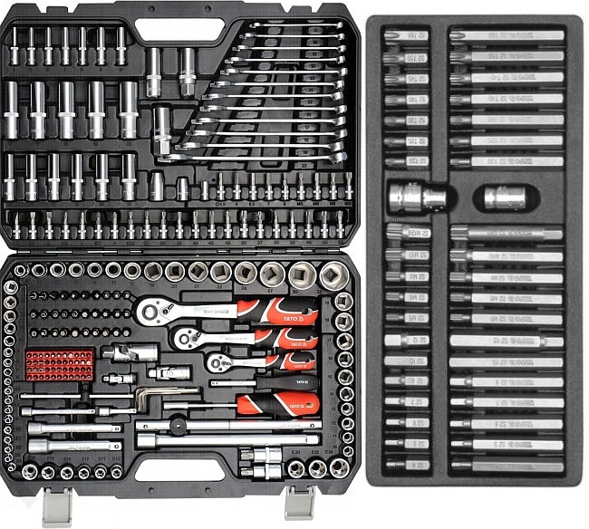 

Zestaw Kluczy Nasadowych 256el YT-3884 + 40 Klucze