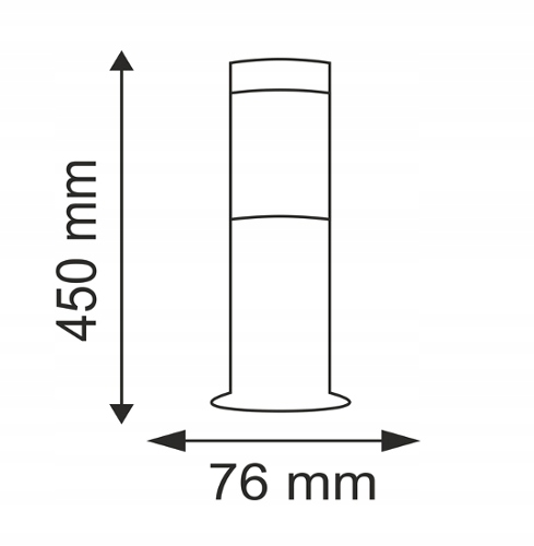 Stovinti sodo lempa OSLO polius LED E27 45cm Aukštis 45 cm
