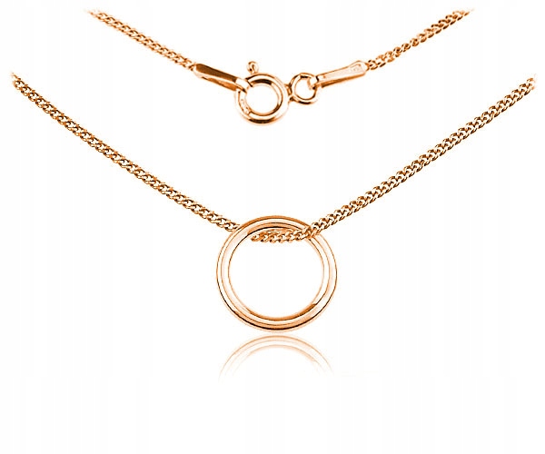 

Naszyjnik Ring Koło Karma Srebro 925 Różowe 42CM