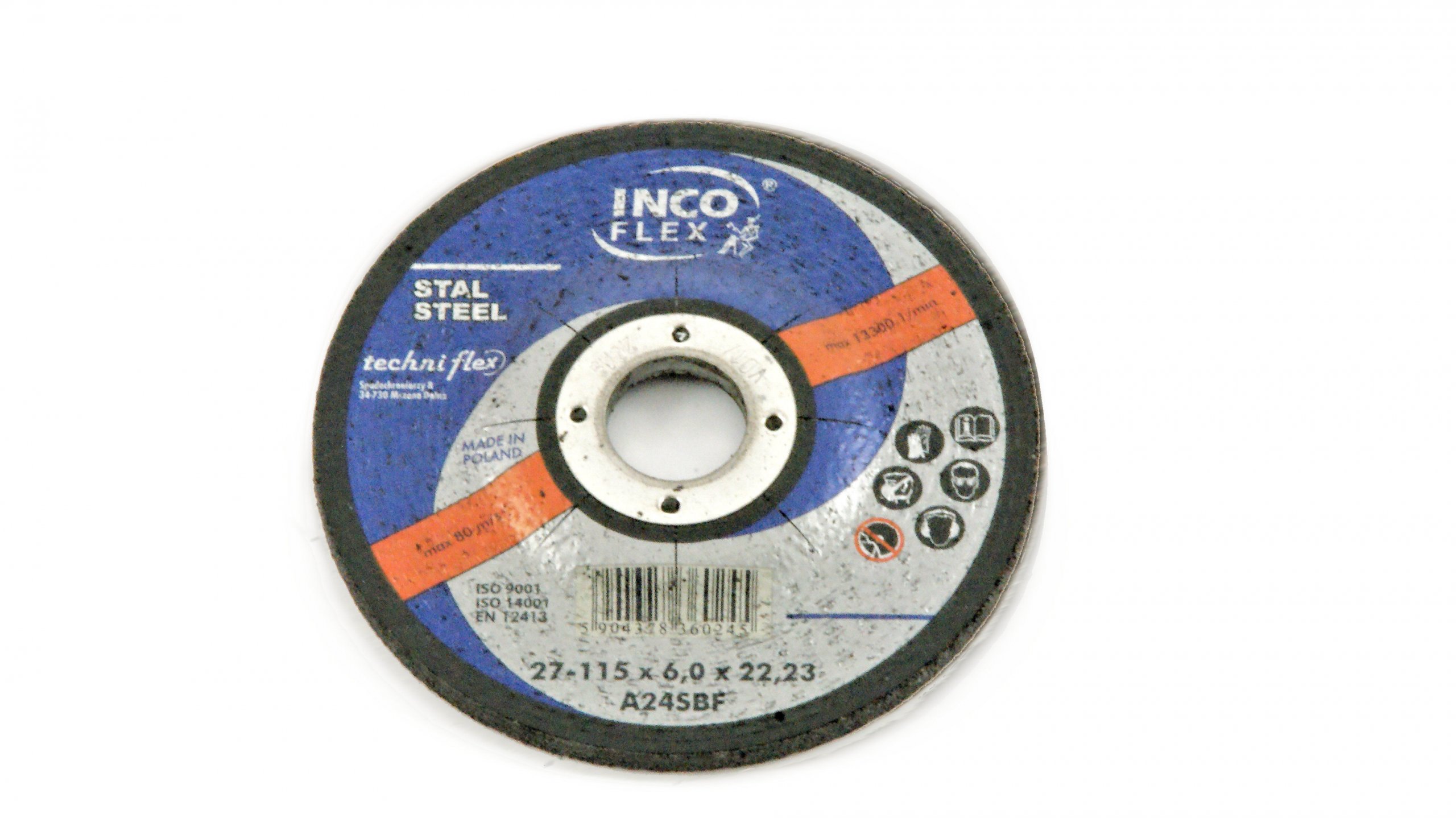 

Tarcze Do Szlifowania Metalu 115x6x22 Incoflex T27