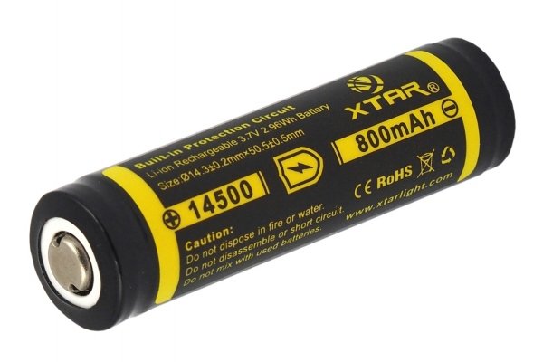 Akumulator Xtar 14500 Aa R6 3,7V Li- ion 800mAh z zabezpieczeniem Baltrade