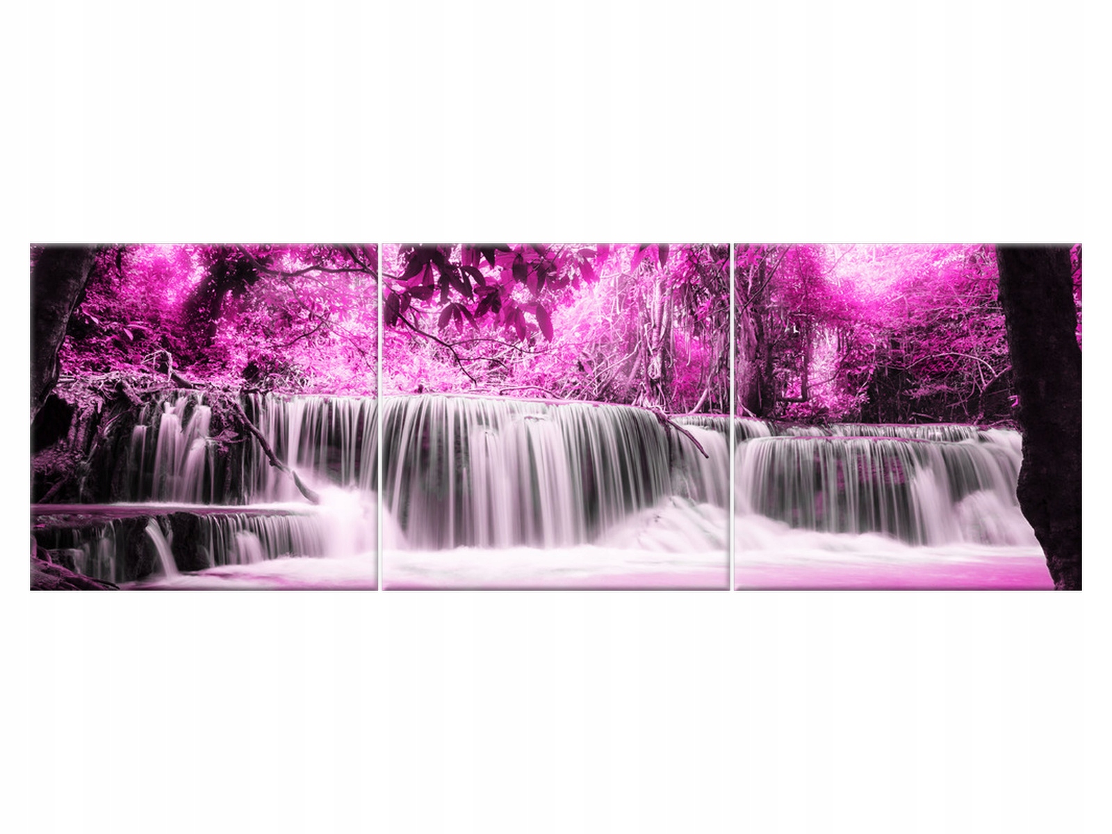 

Obraz TryptykWodospad 90x30 Drzewo Rośliny salon