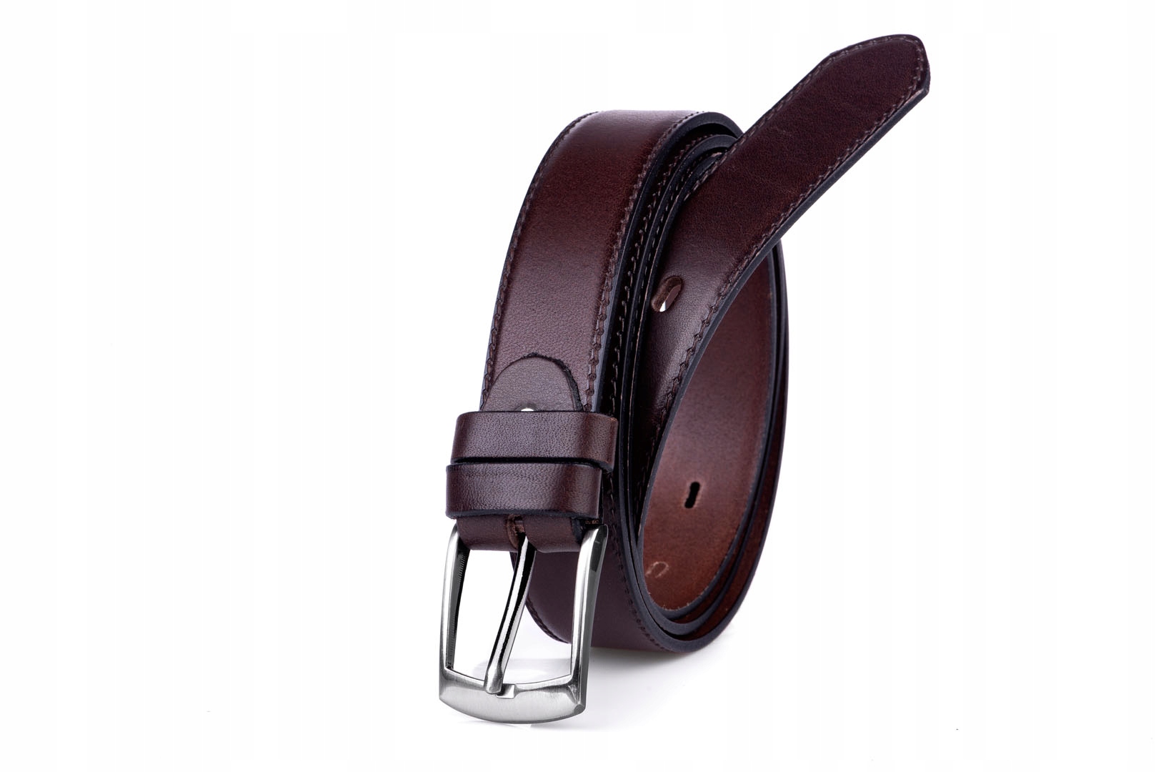 

Pasek męski skórzany klasyczny brązowy 3/120 cm