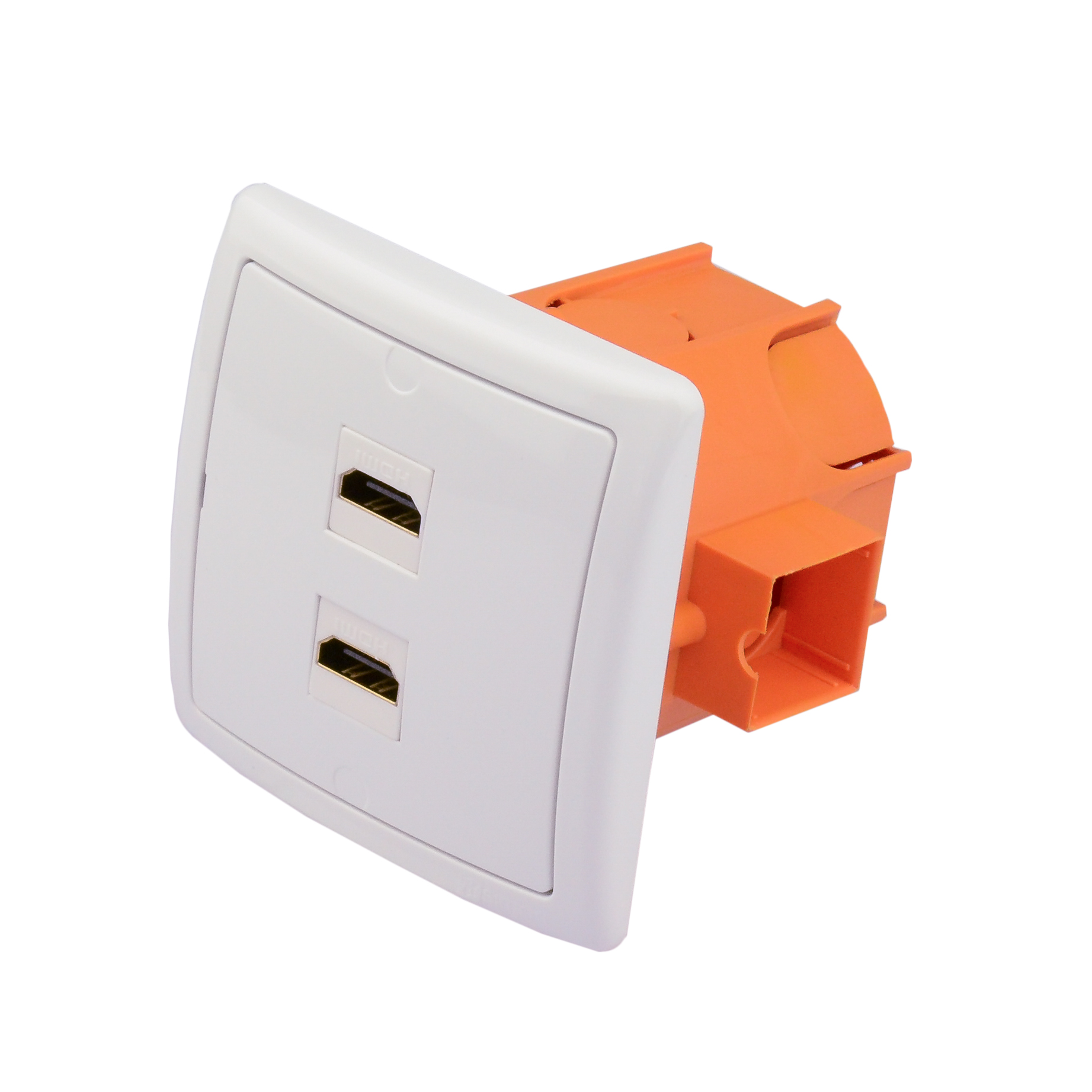 2× Gniazdo HDMI ścienne podtynkowe terminal 2HDMI