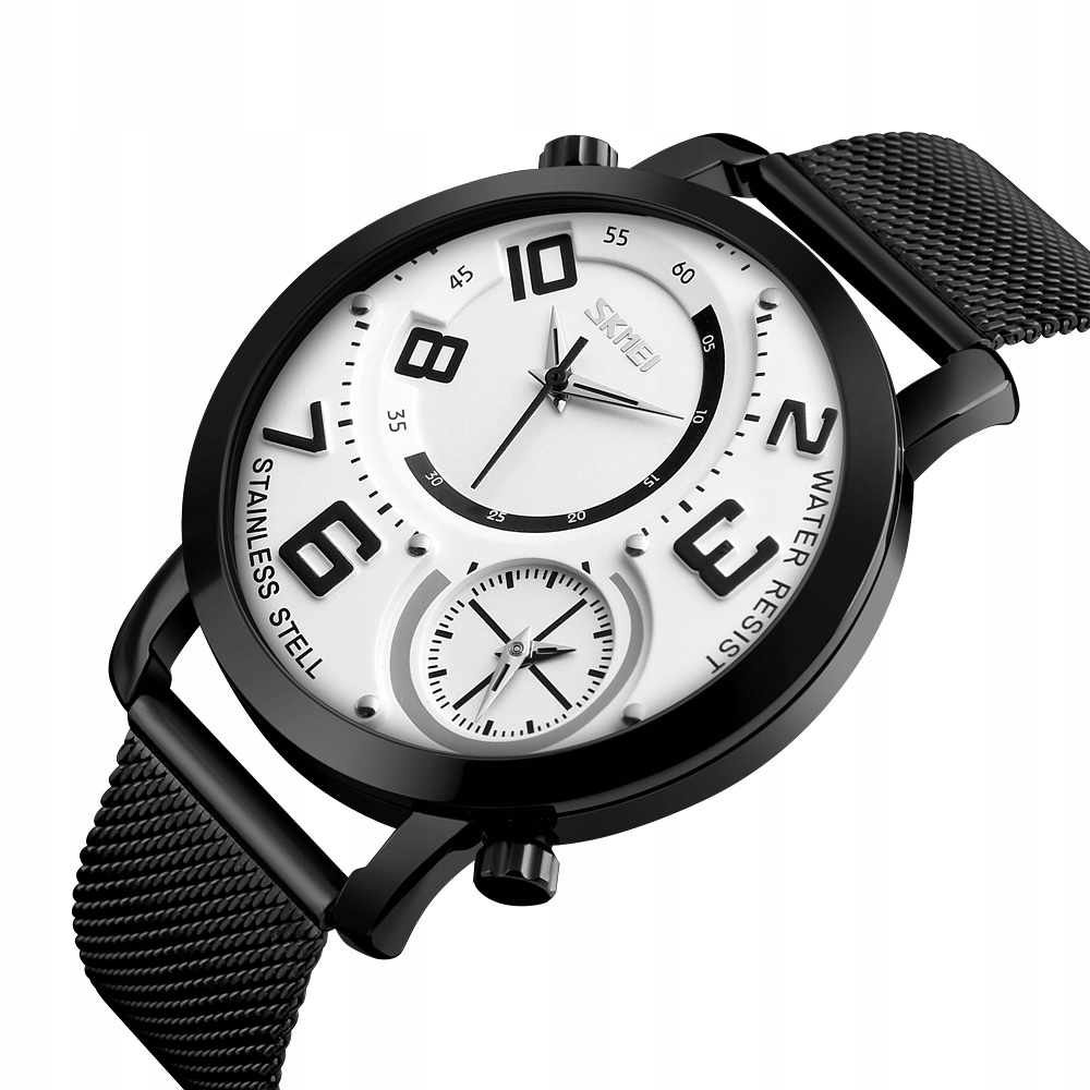 

Zegarek Męski Bransoleta 4 Kolory 2 Czasy Oryginał