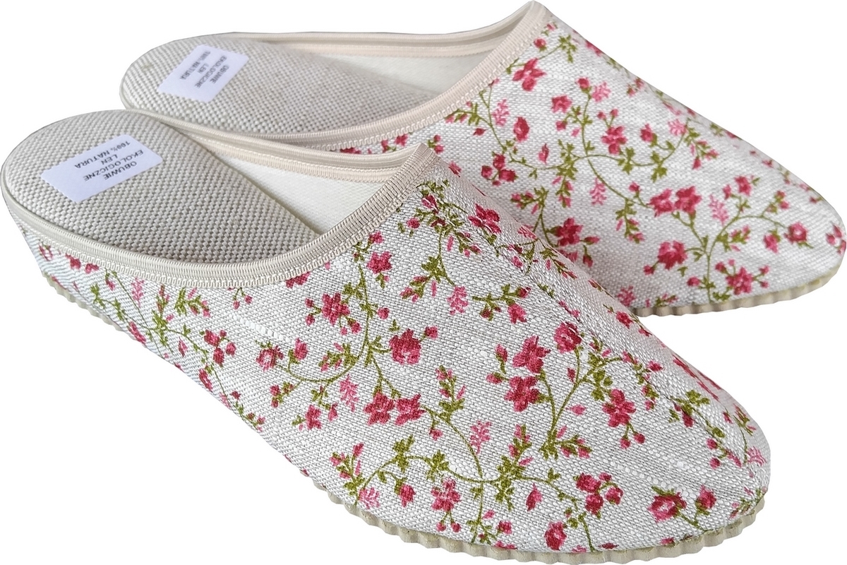 KLAPKI EKOLOGICZNE 100 % LEN PANTOFLE DAMSKIE 40