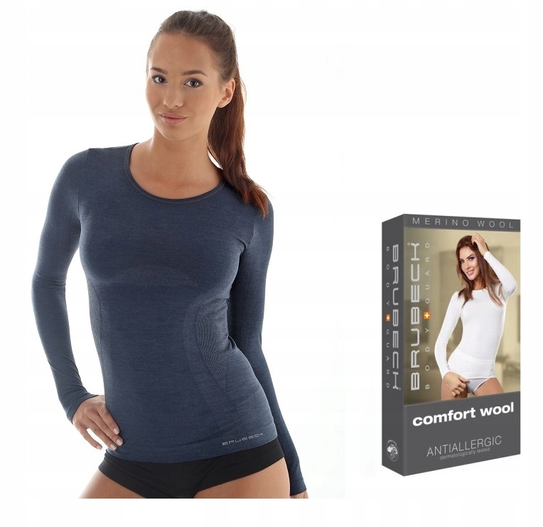 

Koszulka Damska Długi Rękaw Brubeck r.M Jeans