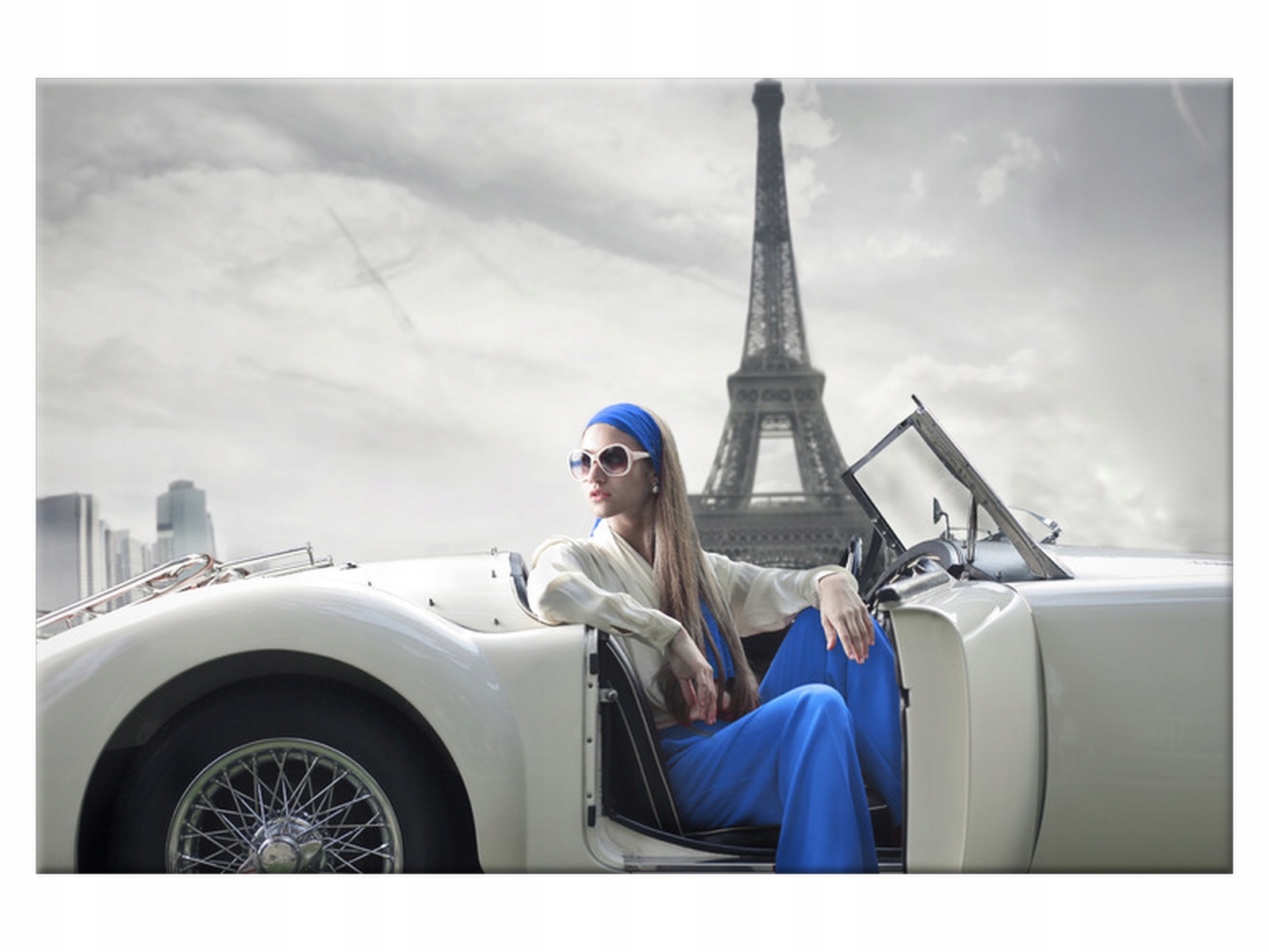 

Obraz 90x60 Ludzie Niebieska kreacja Przedmiot