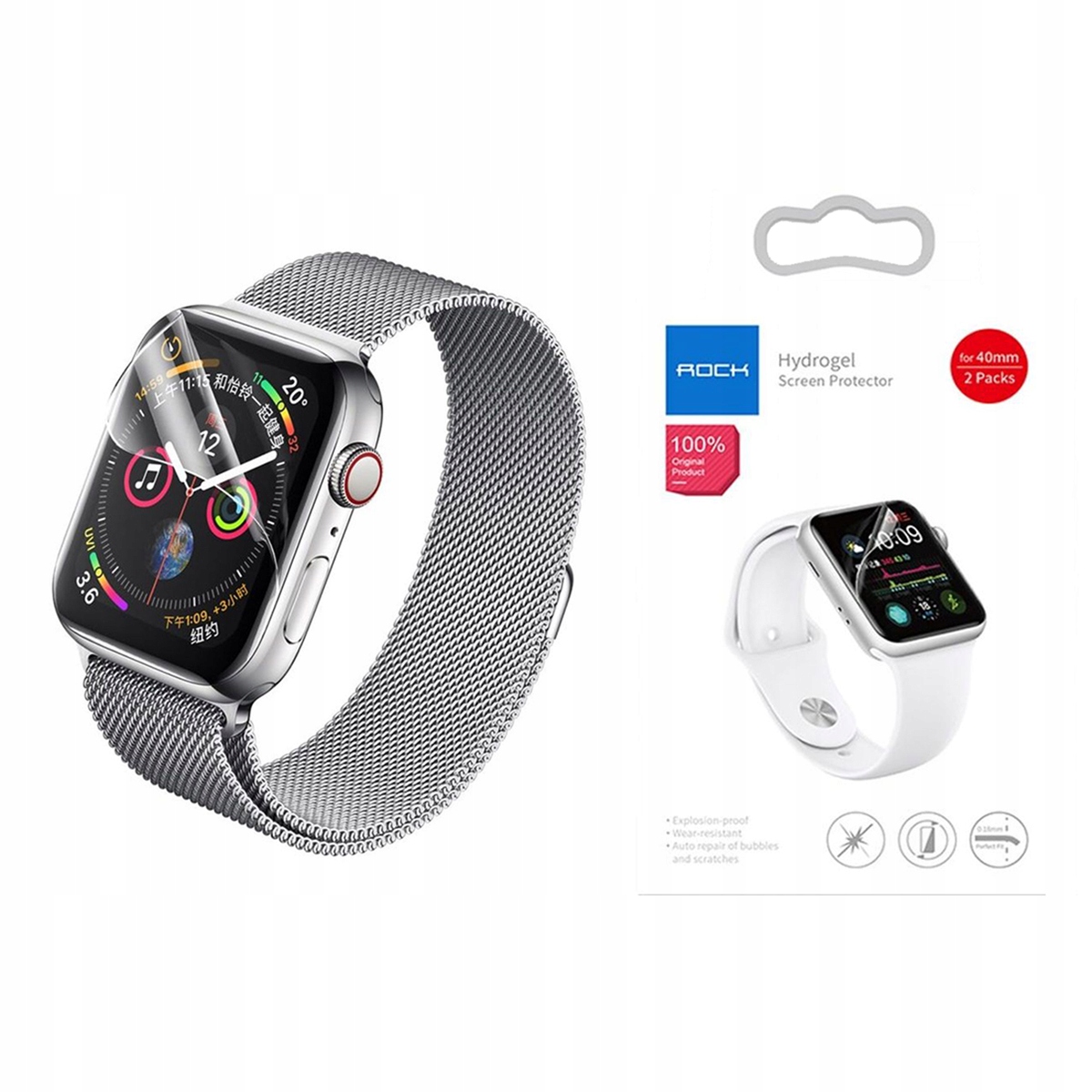 

Rock Hydrogel 2-PACK Do Apple Watch 4 40MM