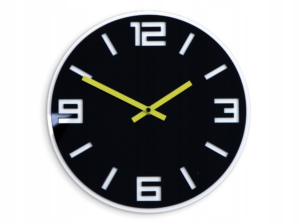 Nástenné moderné hodiny Dixon Čiernobiele