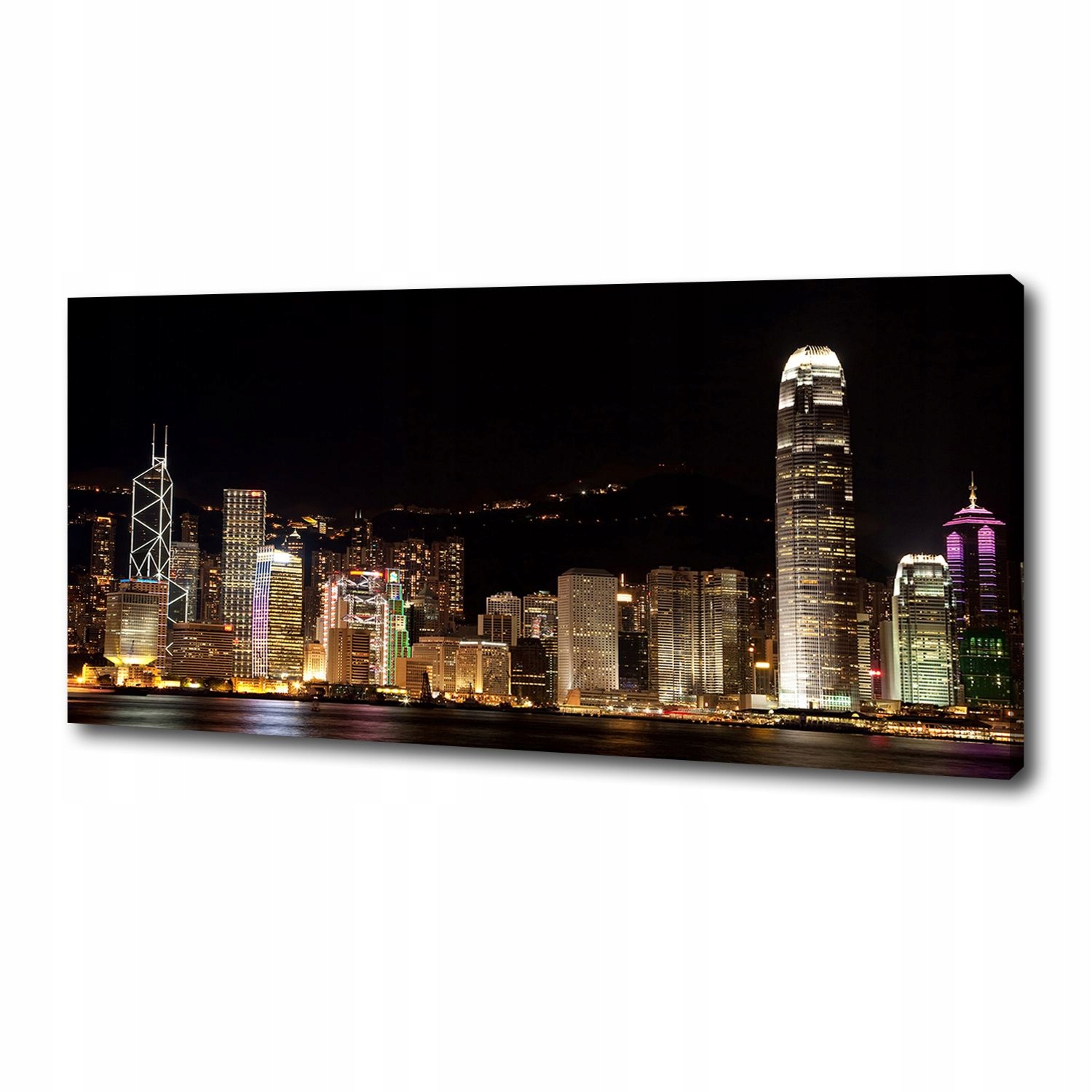 

Foto obraz na płótnie Hongkong nocą 125x50 cm