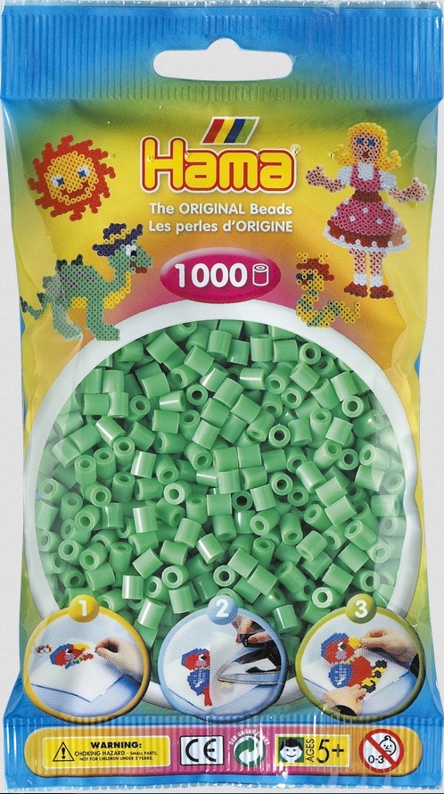 

Koraliki Hama MIDI 1000 207-11 Jasno Zielone
