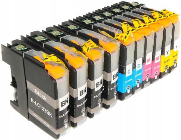 

10x Tusz Brother LC-123 Zamiennik 15/10ML Cmyk