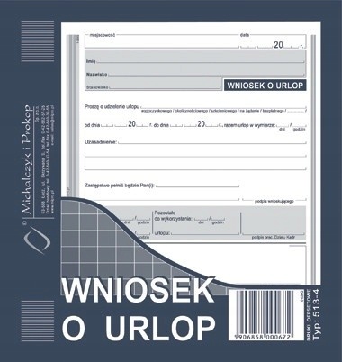 

Wniosek o urlop 2/3 A5