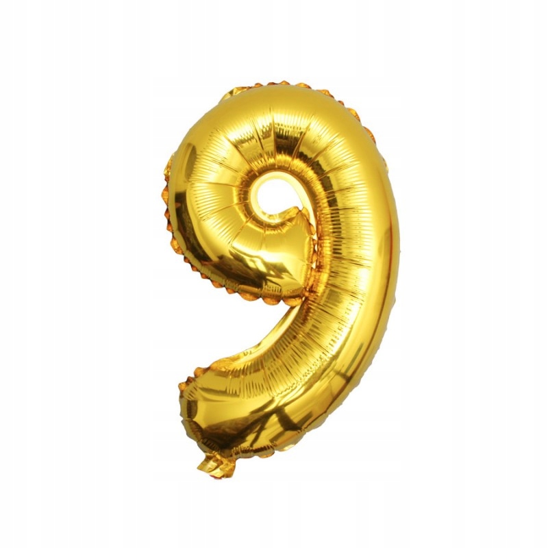 

Duży 80cm Balon Foliowy Cyfra Balony Urodziny 9
