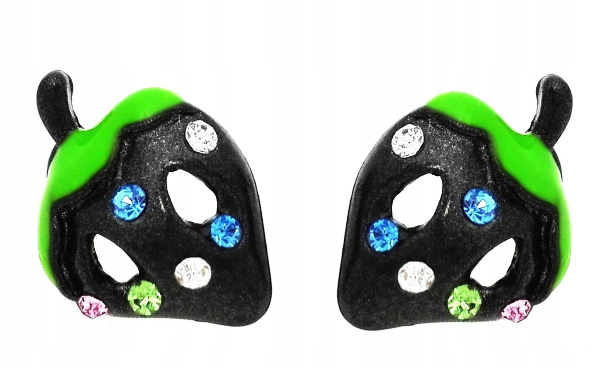 

Kolczyki truskawki czarny