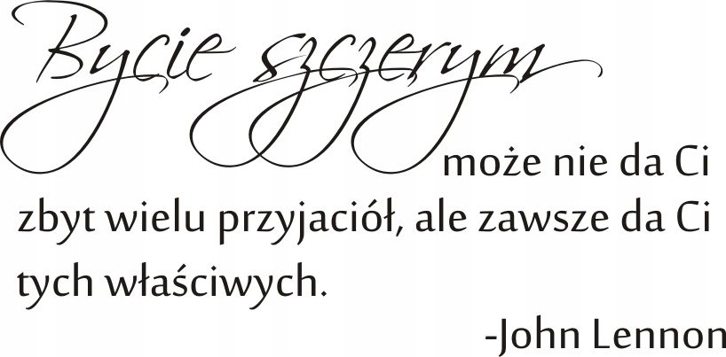 

Napis na ścianę naklejka cytat John Lennon 125