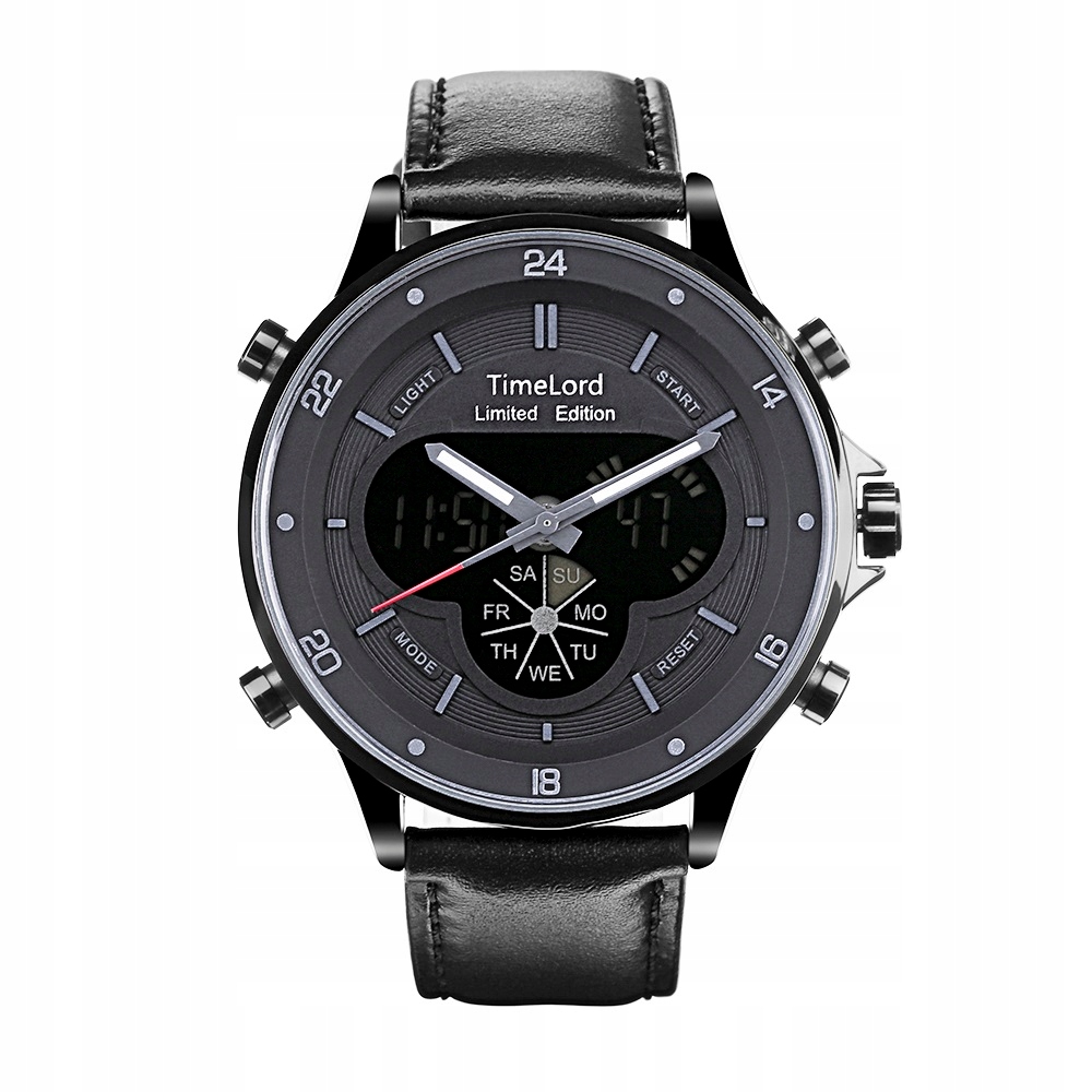 

Bardzo męski Militarny zegarek skórzany pasek WR30