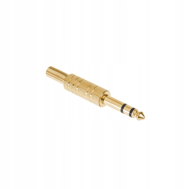 

Wtyk Jack 6,3mm stereo zoty metal
