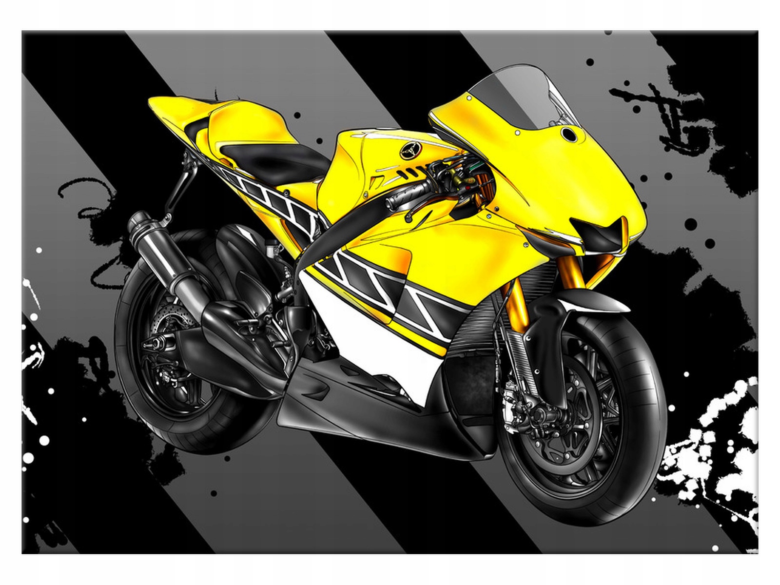 

Obraz Motocykl Żółty motor 70x50 na ścianę kuchnia