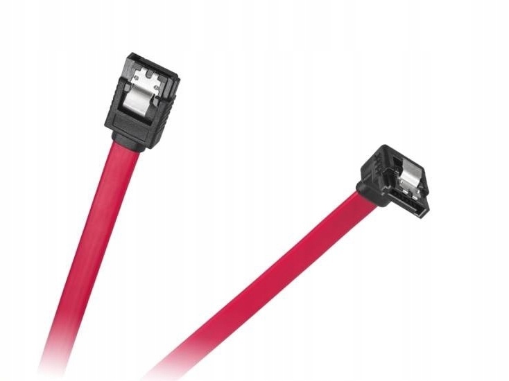 Kabel SATA wtyk prosty - wtyk kątowy 0.5m