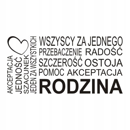 

Napis na ścianę naklejka ..wszyscy za jednego 178