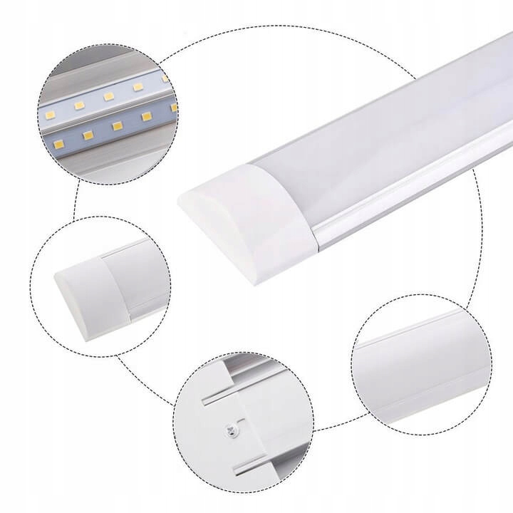 3x Lampa LED Natynkowa Panel 120cm do Garażu Warsztatu Oprawa Świetlówka Marka NNLED