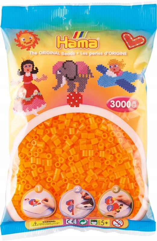 

Koraliki Hama MIDI 3000 201-38 Pomarańczowy Neon