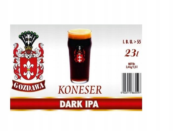 Domácí pivo Gozdawa Koneser Dark Ipa