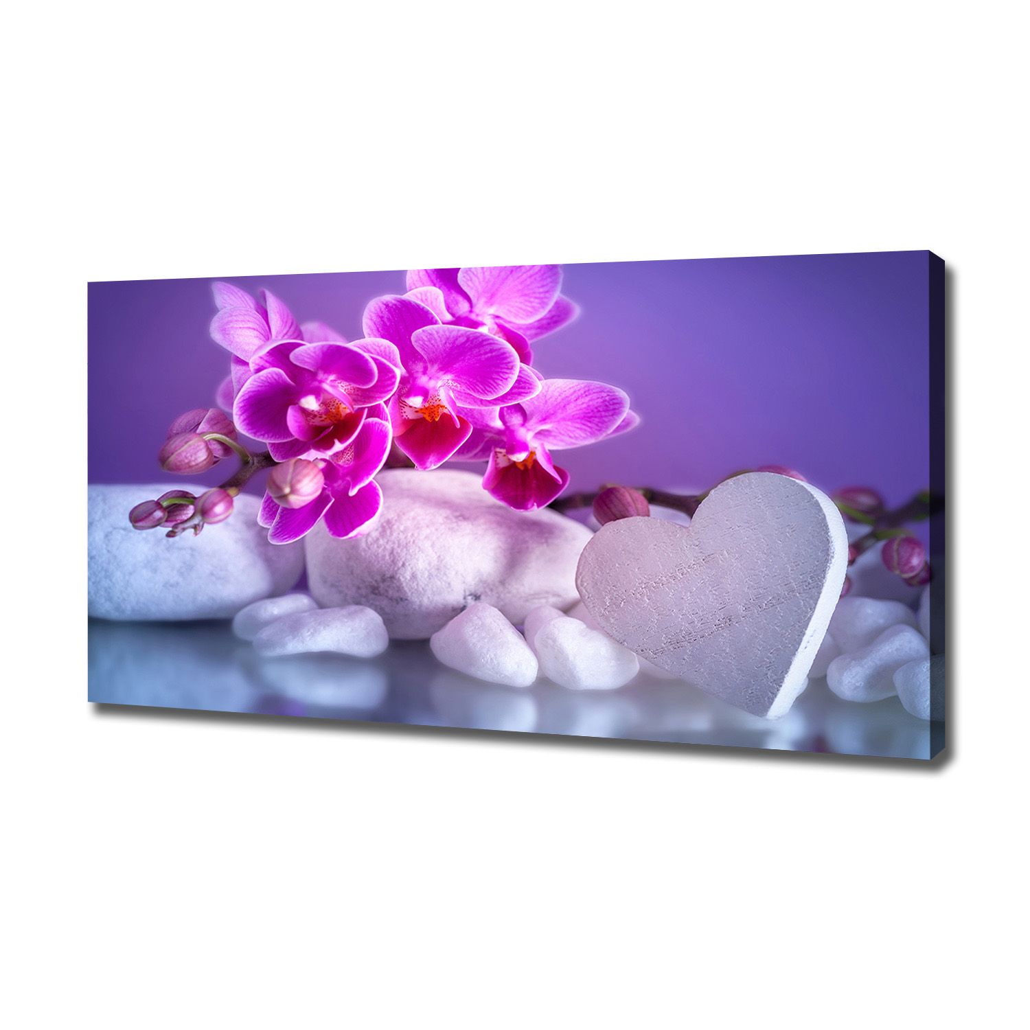

Foto obraz na płótnie Orchidea i serce 120x60 cm