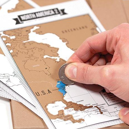 DZIENNIK PODRÓŻNIKA MAPA ZDRAPKA NOTES TRAVELGUIDE NOTATNIK PREZENT XXL Stan opakowania oryginalne