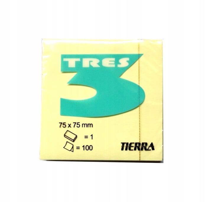 

Notesy Karteczki Samoprzyle 75x75 mm 3tres Jakość