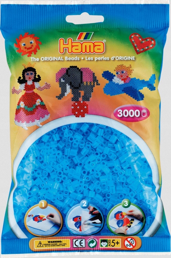 

Koraliki Hama MIDI 3000 201-73 Niebieskie Transpar