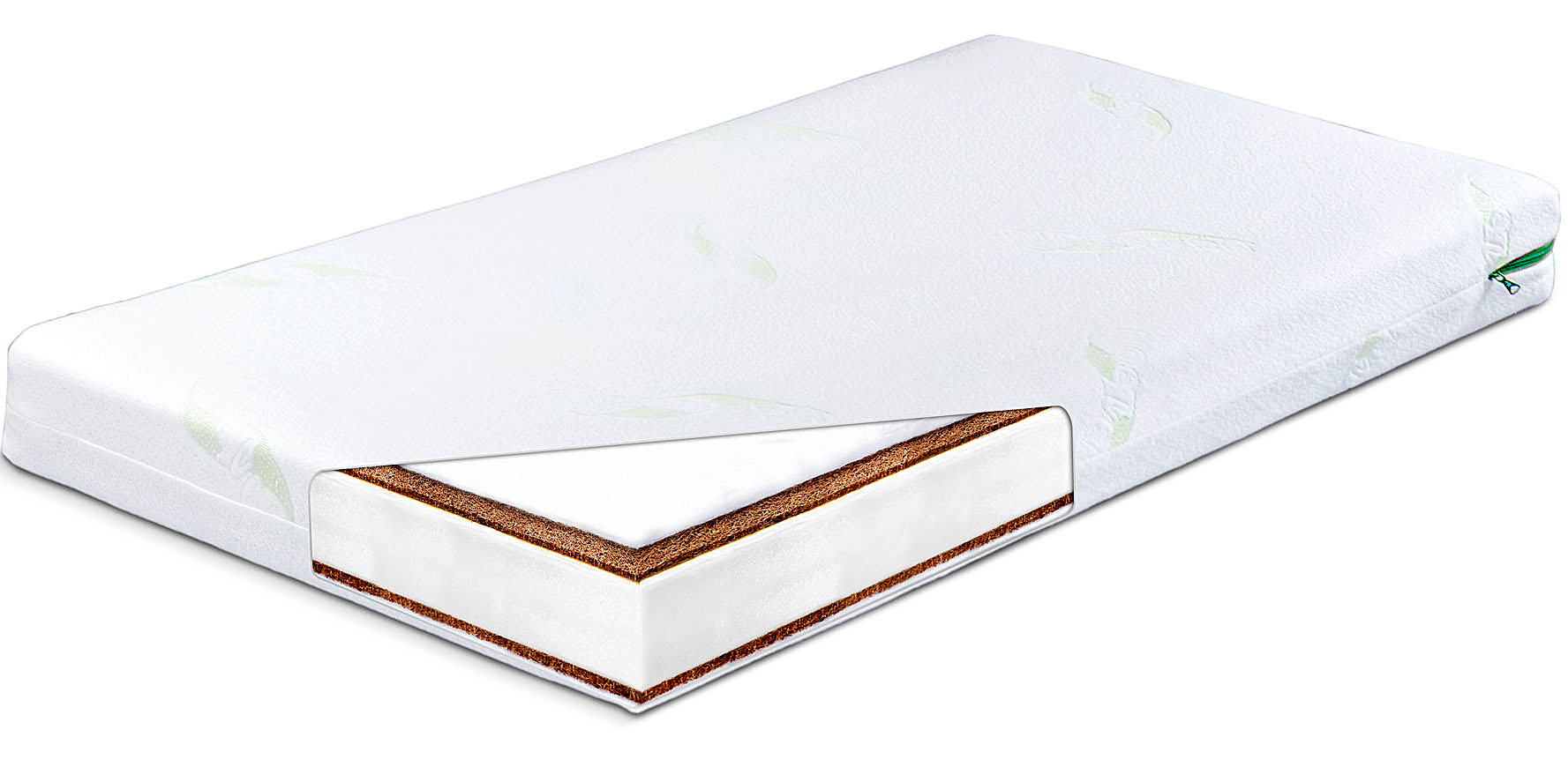 Materac kokos- pianka- kokos Luxe aloe vera 120x60cm Sensillo