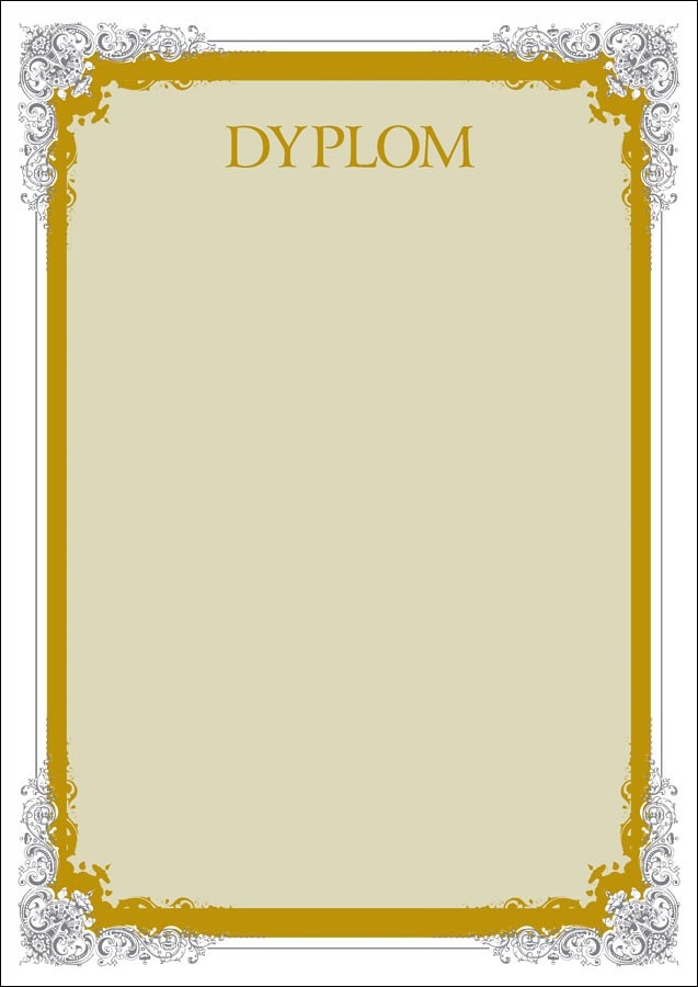 Dyplom ozdobny uniwersalny bez tekstu B049
