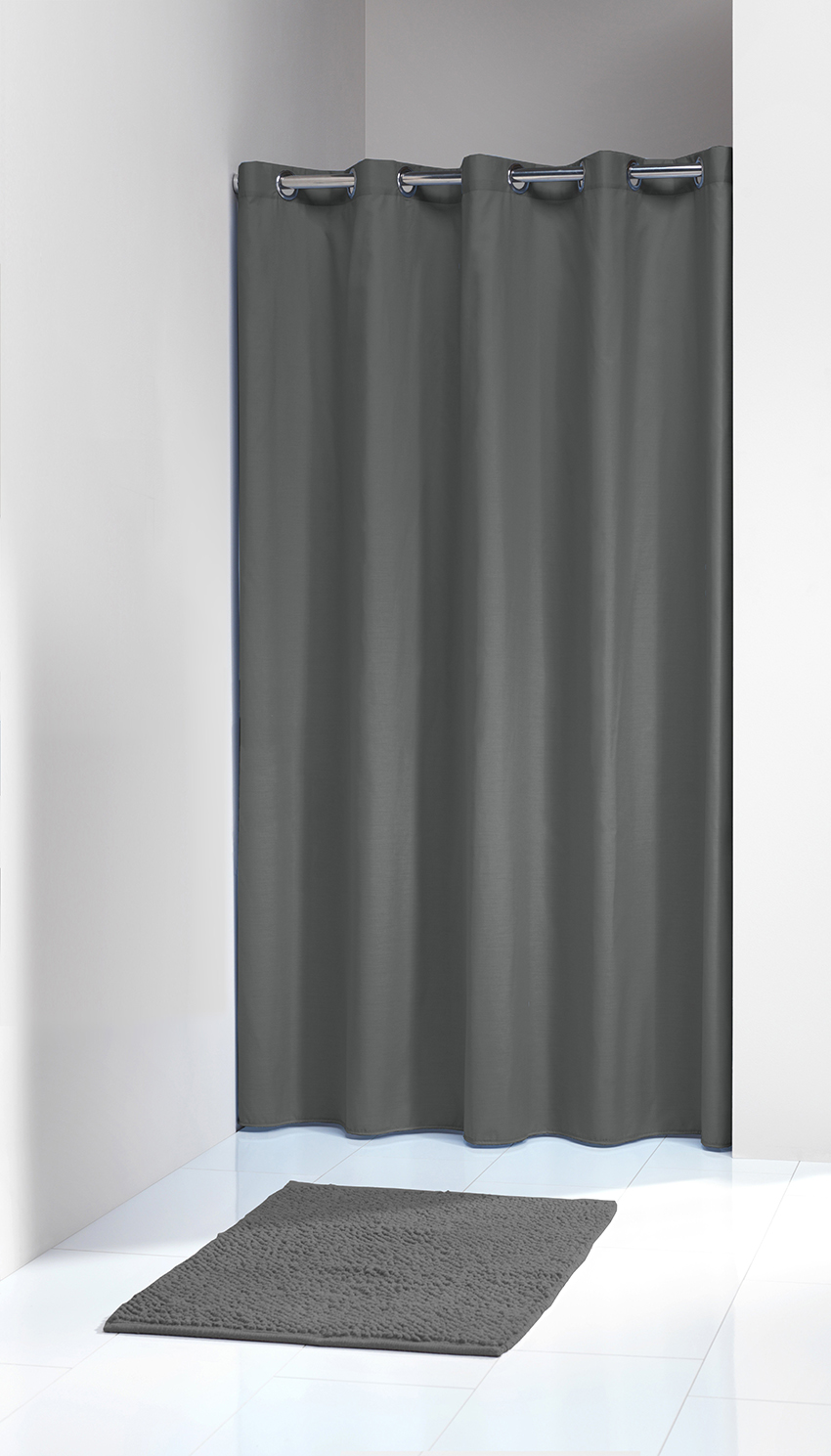 

Sealskin Coloris zasłona prysznicowa szara 180x200