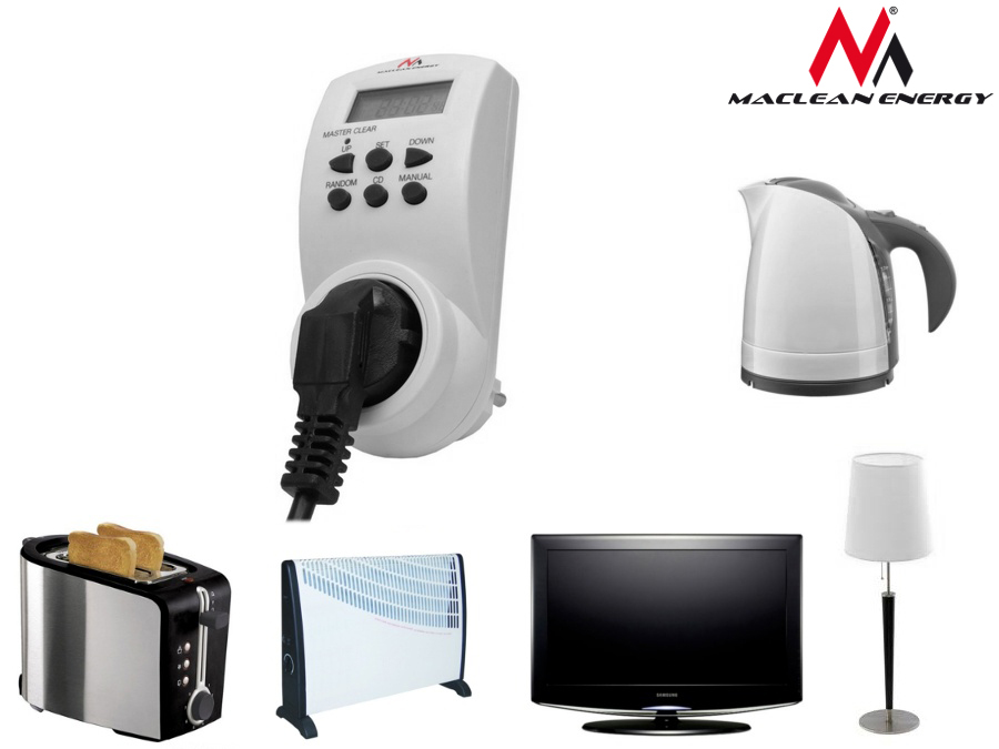 WYLACZNIK BOJLER PROGRAMATOR CZASOWY CYFROWY TIMER WŁĄCZNIK MACLEAN MCE05 EAN (GTIN) 5903292800097