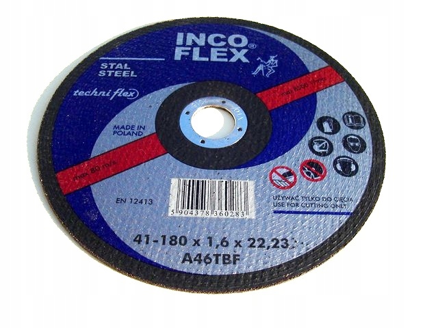 

Polska Tarcza do Cięcia Metalu Inco Flex 180x1,6