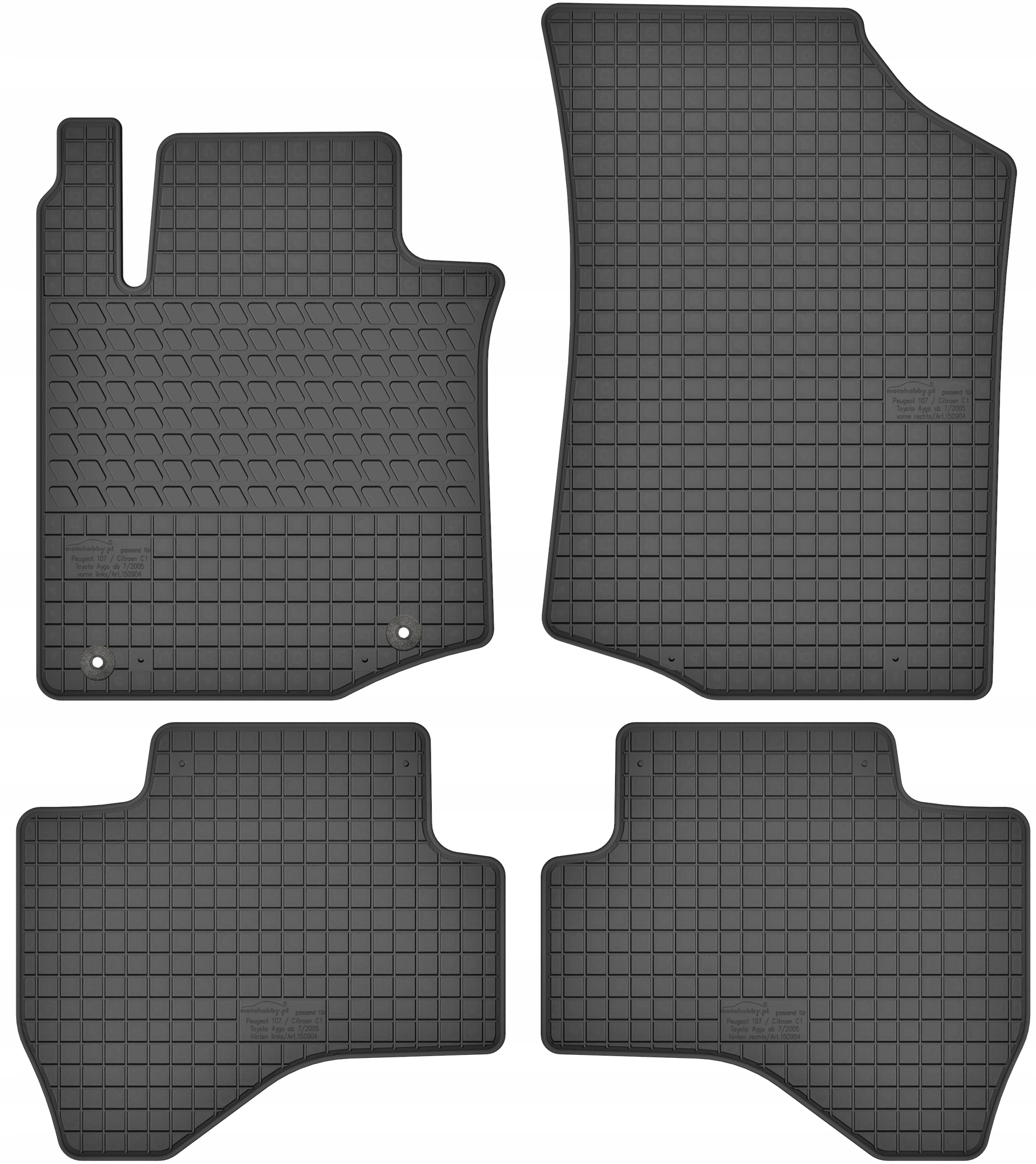 

Toyota Aygo I 2005-2014 Dywaniki Gumowe Dedykowane