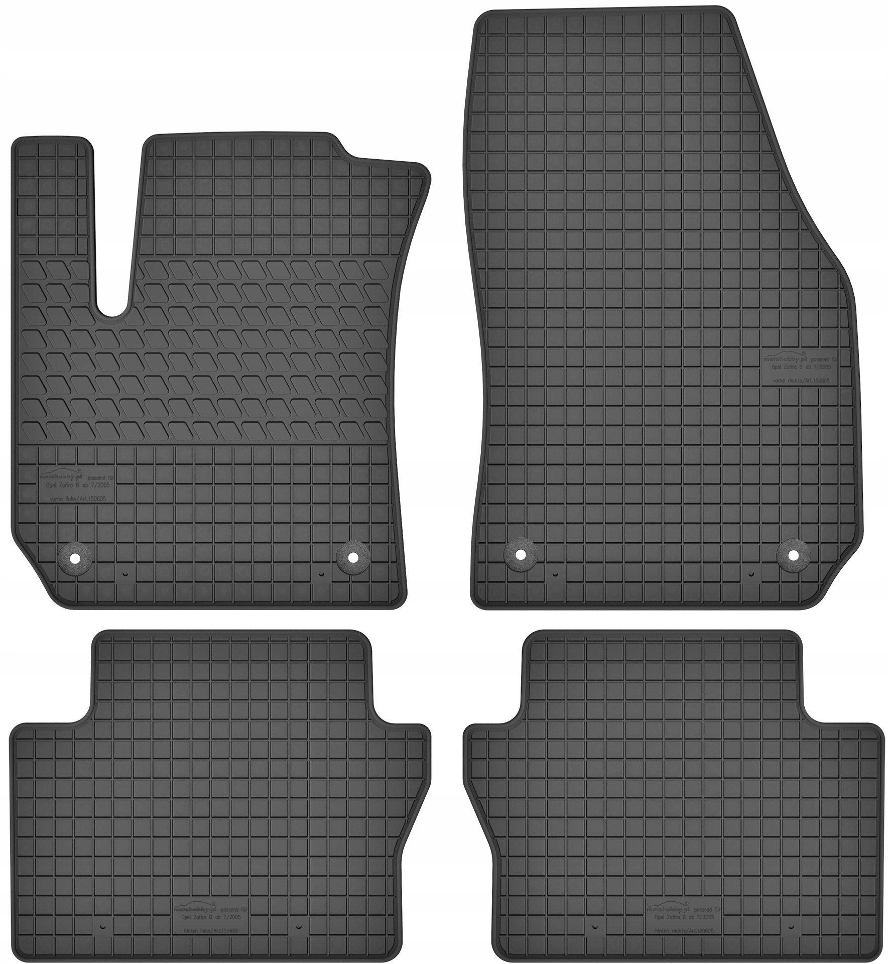 

Opel Zafira B (2005-2011) Dywaniki Gumowe Miarowe