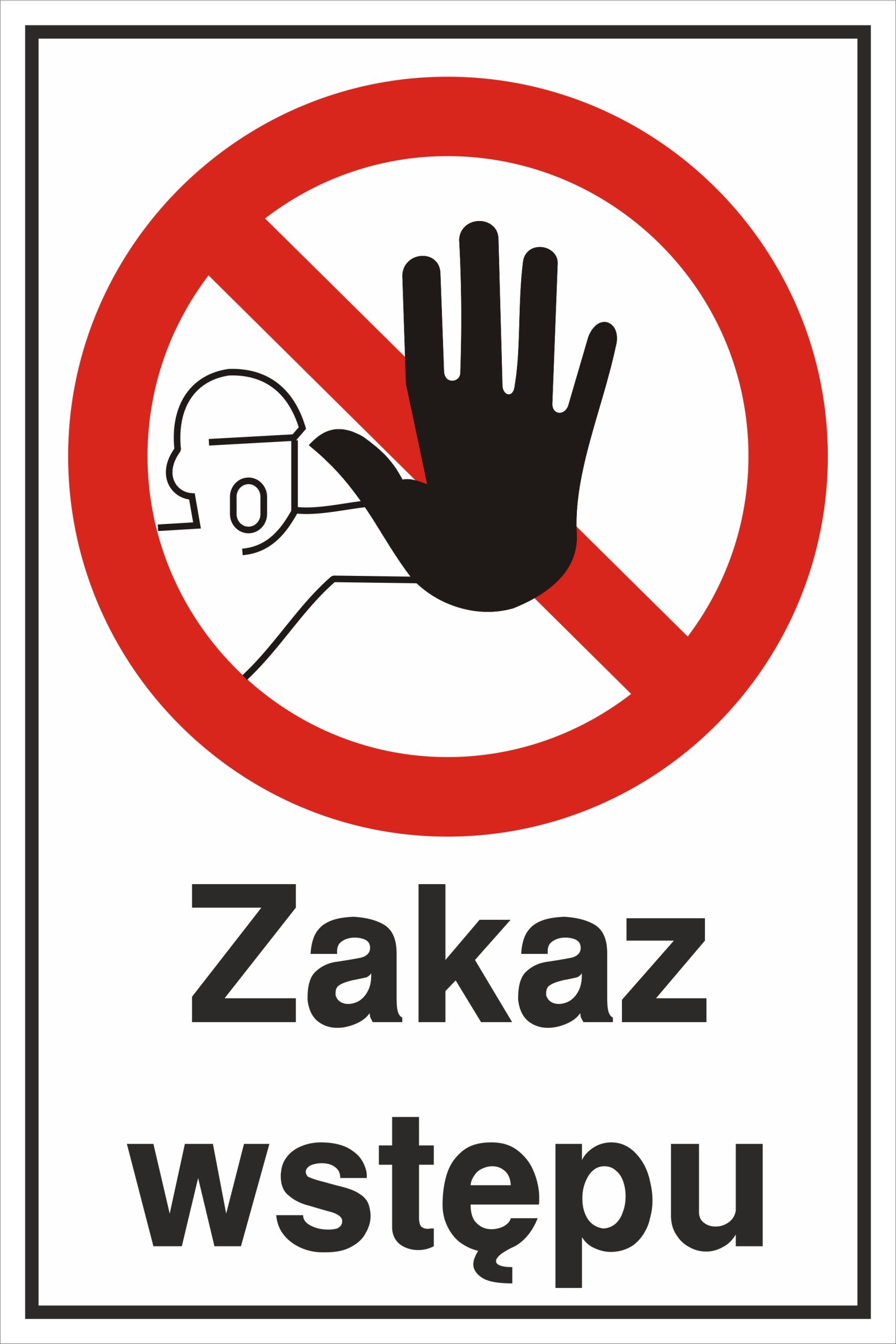 Naklejka Zakaz wstępu TP05 20x30 cm