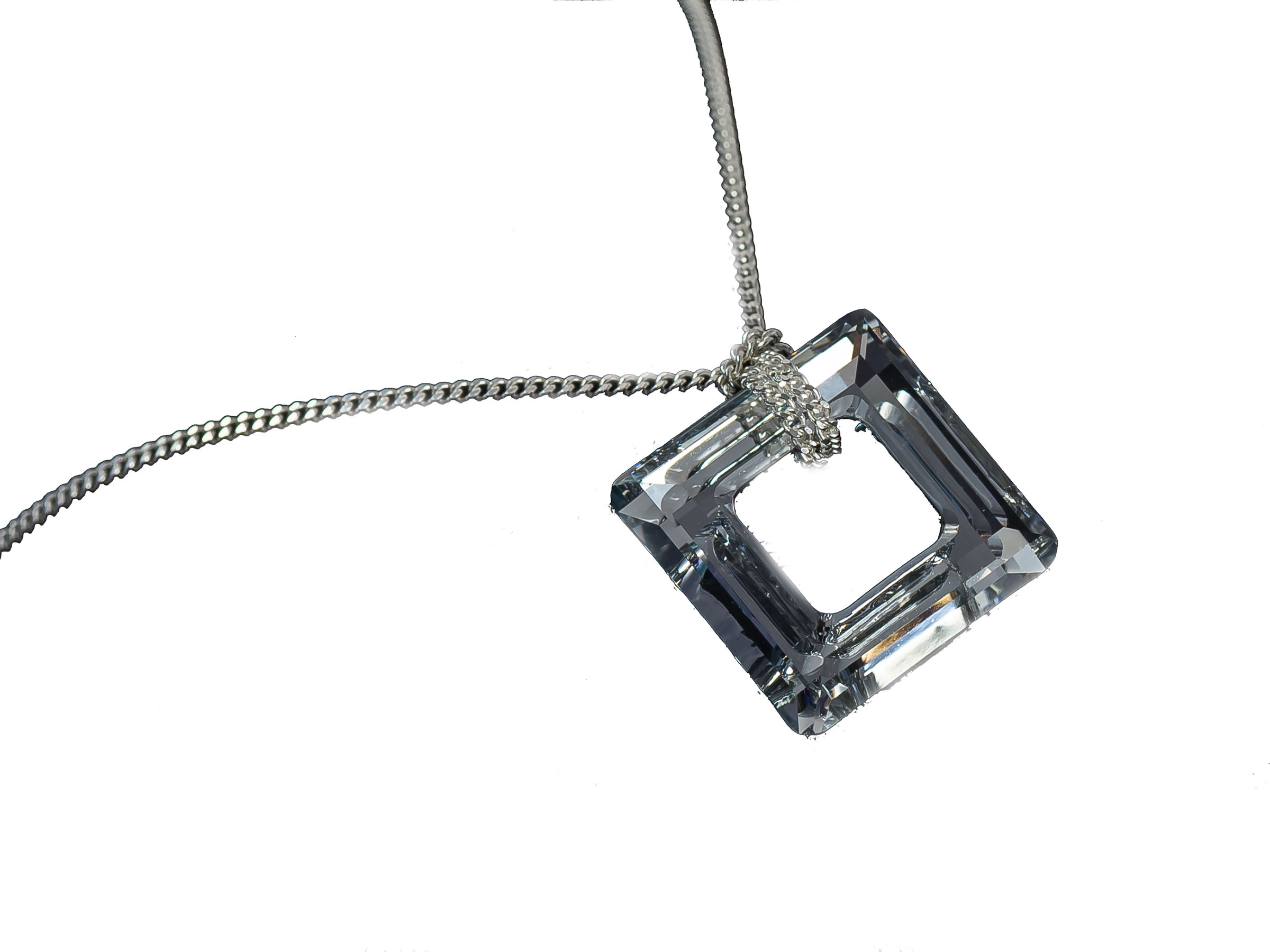 

Swarovski Naszyjnik Ring 2KOLORY Celebrytka srebro